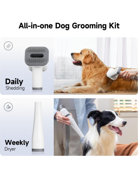 Kit de Aspiradora y Secador para Mascotas ELS PET 15000Pa 4 en 1