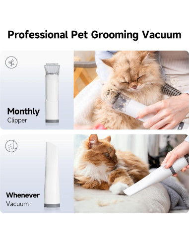 Kit de Aspiradora y Secador para Mascotas ELS PET 15000Pa 4 en 1