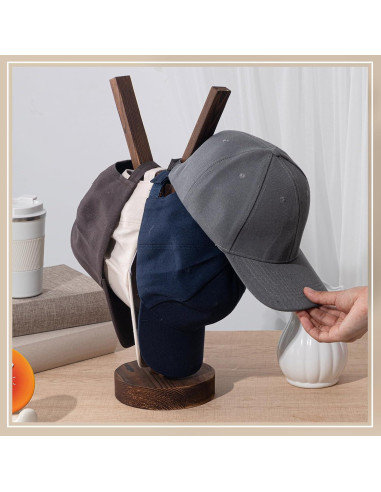 Soporte para Sombreros Chunful de Madera para 10 Gorras