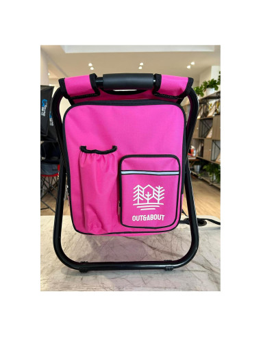 Mochila Silla Enfriador 3-en-1 OUT&ABOUT Rosa/Negro