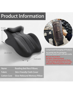 Cojín en cuña Jatleyming de espuma viscoelástica 57x37 cm 2