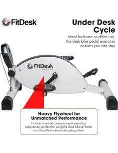 FitDesk Ciclo Bajo Escritorio Magnético 8 Niveles Resistencia 2