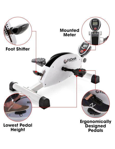 FitDesk Ciclo Bajo Escritorio Magnético 8 Niveles Resistencia