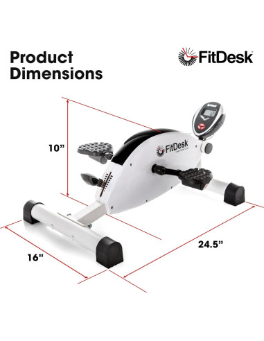 FitDesk Ciclo Bajo Escritorio Magnético 8 Niveles Resistencia
