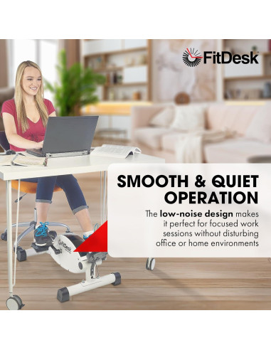 FitDesk Ciclo Bajo Escritorio Magnético 8 Niveles Resistencia