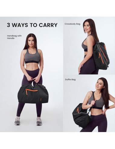 Bolsa de Deporte G4Free 40L con Compartimento Húmedo - Negro