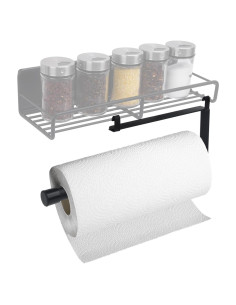 Soporte de Toallas de Papel Colgante ChengFu Acero Inoxidable Negro