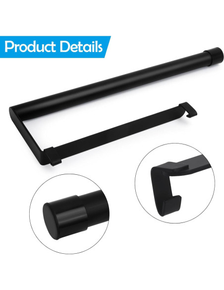 Soporte de Toallas de Papel Colgante ChengFu Acero Inoxidable Negro