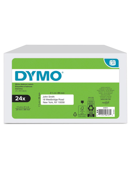 Etiquetas de Dirección DYMO LW Blancas 24 Rollos 8400 Etiquetas