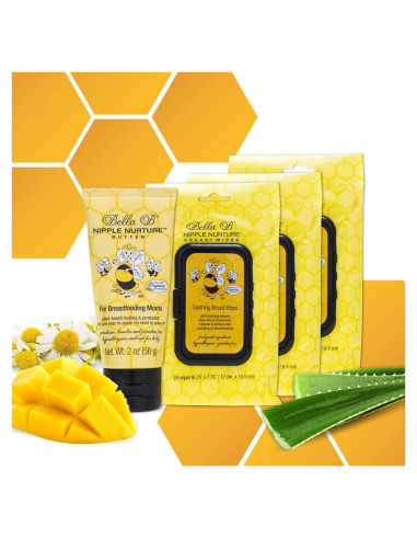 Paquete Bella B: Mantequilla Nutritiva y Toallitas para Pezones
