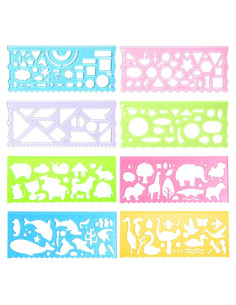 Plantillas de Dibujo de Animales Yuanchu - 8 Piezas Multicolor