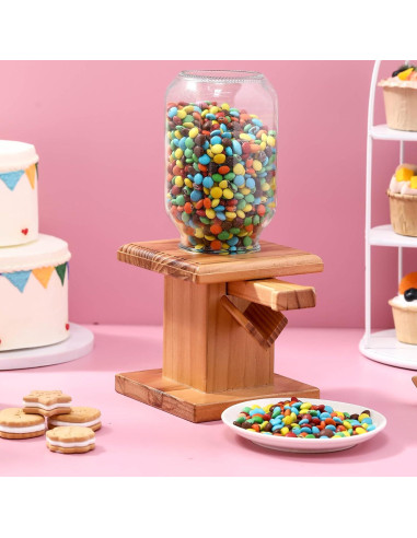 Dispensador de Dulces de Madera Maxdot 13x13x28 cm