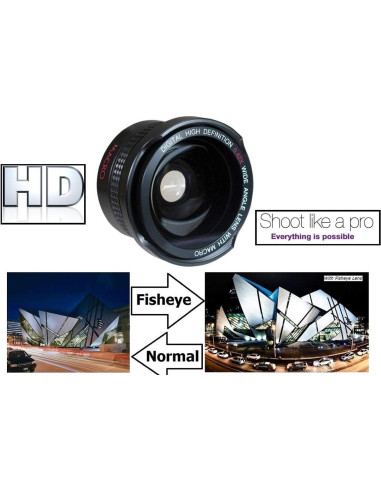 Lente Ojo de Pez 37mm Pro Series para Panasonic Lumix GX85