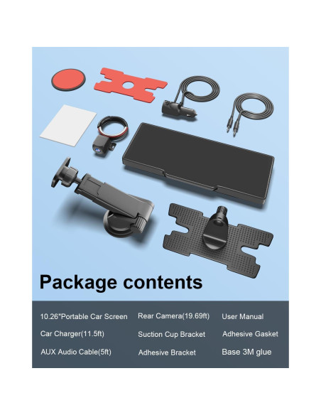 Pantalla Carplay HK5 10.26" HD Inalámbrica con Cámara Reversa