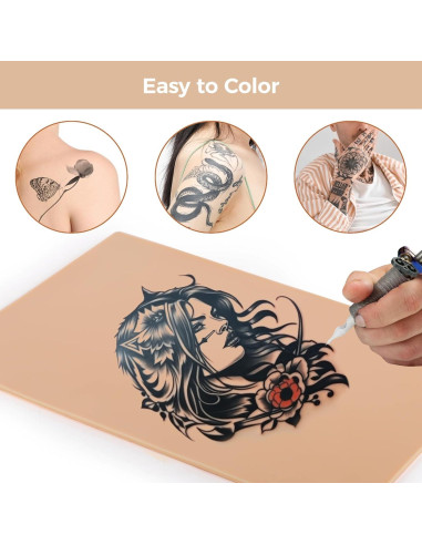 10 Almohadillas de Silicona para Tatuaje Tideme 30.48x20.32cm