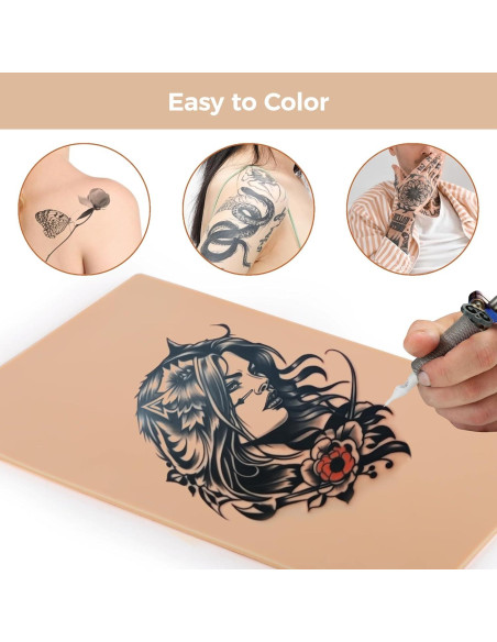 10 Almohadillas de Silicona para Tatuaje Tideme 30.48x20.32cm