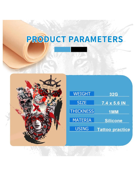Kit de Práctica para Tatuajes CINRA - 30PCS Piel y Papel