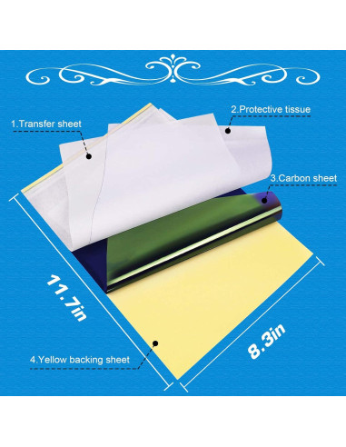 Kit de Práctica para Tatuajes CINRA - 30PCS Piel y Papel