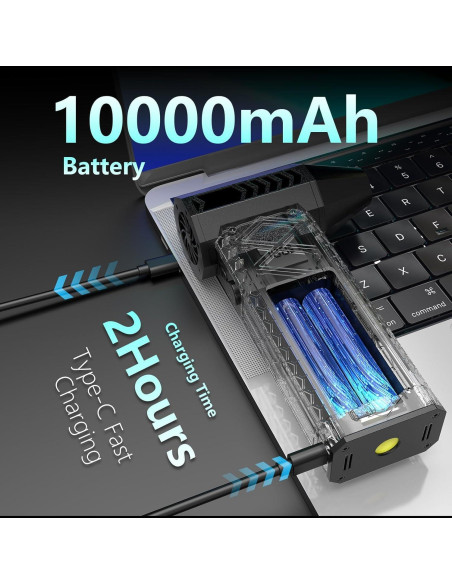 Soplador de Aire Comprimido DEGGE DG008-B 10000mAh 4 Velocidades