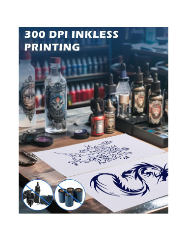 Impresora de Plantillas de Tatuajes HPRT MT866 - Bluetooth, 300DPI