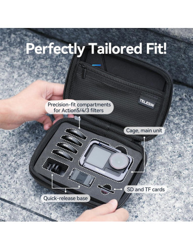 Estuche de Almacenamiento TELESIN para DJI Osmo Action 5/4/3