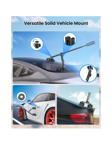 Soporte de Coche con Ventosas Maectech para Insta360 X5/X4/X3