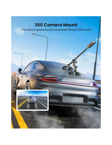 Soporte de Coche con Ventosas Maectech para Insta360 X5/X4/X3