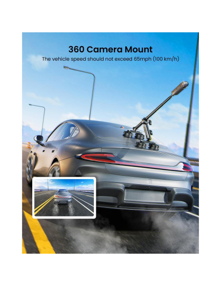 Soporte de Coche con Ventosas Maectech para Insta360 X5/X4/X3