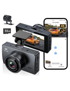 Cámara de Tablero DIWEISHI X17 4K + 1080P, WiFi, Pantalla 3"