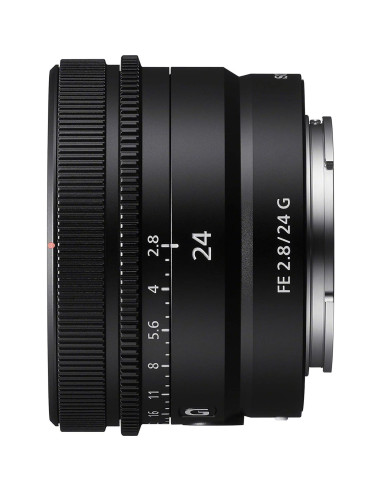 Lente Sony FE 24mm F2.8 G Ultra-Compacto 161g