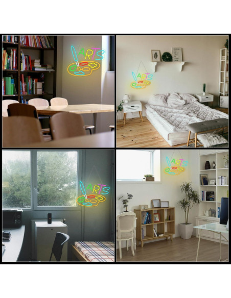 Luz de Neón LED VVYXX Tablero de Dibujo 35.6x20.3 cm Luz de Neón LED VVYXX Tablero de Dibujo 35.6x20.3 cm