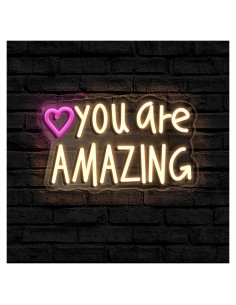 Letrero de Neón LED Rosa 'Eres Increíble' 34.8x21.3cm