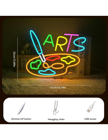 Luz de Neón LED VVYXX Tablero de Dibujo 35.6x20.3 cm Luz de Neón LED VVYXX Tablero de Dibujo 35.6x20.3 cm