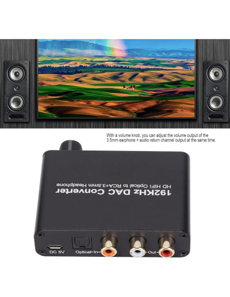 Convertidor de Audio Digital a Analógico Zunate 192KHz DAC