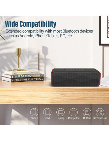 Altavoz Estéreo Inalámbrico Bluetooth Biosun 10W con Radio FM