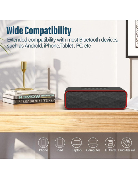Altavoz Estéreo Inalámbrico Bluetooth Biosun 10W con Radio FM