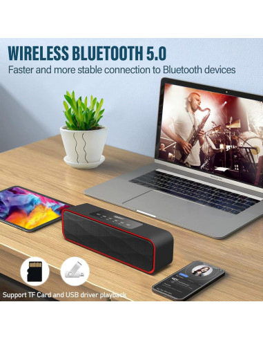 Altavoz Estéreo Inalámbrico Bluetooth Biosun 10W con Radio FM
