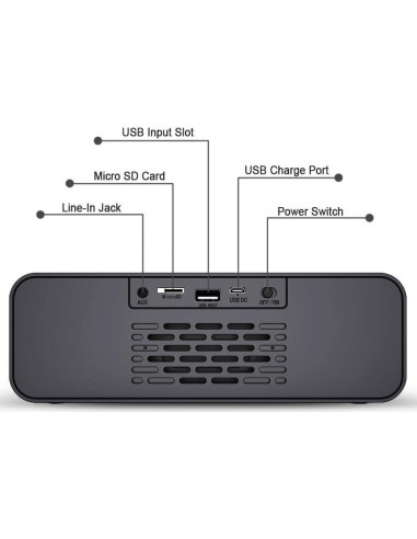 Altavoz Estéreo Inalámbrico Bluetooth Biosun 10W con Radio FM