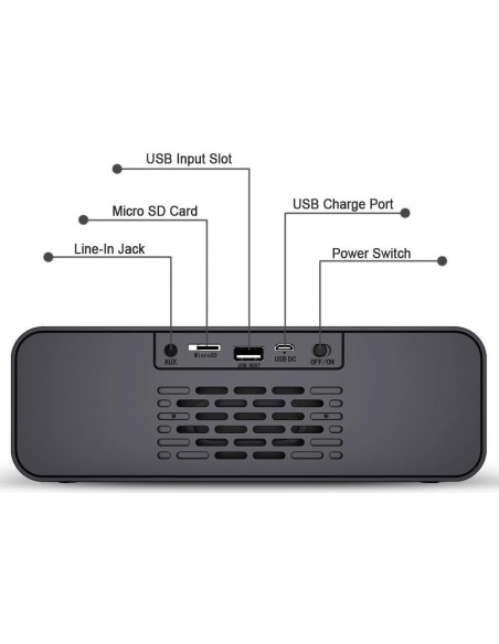 Altavoz Estéreo Inalámbrico Bluetooth Biosun 10W con Radio FM