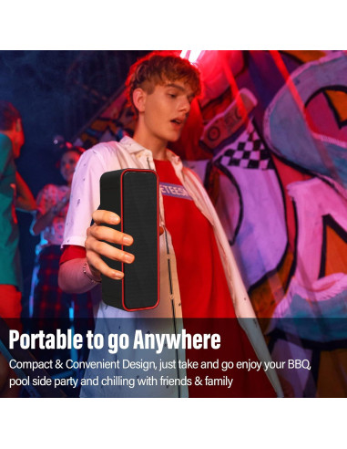 Altavoz Estéreo Inalámbrico Bluetooth Biosun 10W con Radio FM