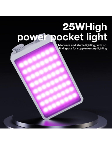 Luz de Video LED Portátil JatureClets 25W RGB 8000 Lúmenes