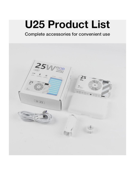 Luz de Video LED Portátil JatureClets 25W RGB 8000 Lúmenes