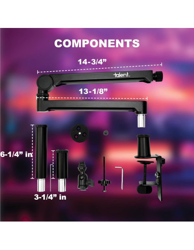Soporte de Micrófono y Cámara Talent Proflex - Brazo Ajustable
