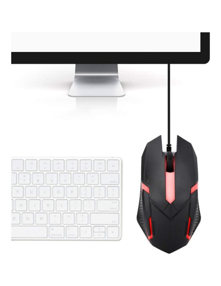 Ratón Gaming con Cable Pomya 1600DPI Ergonómico para PC