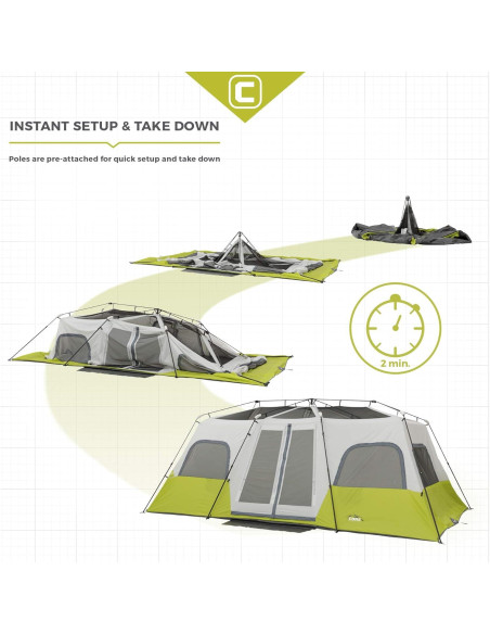 Carpa Instantánea para 12 Personas CORE con Base y Kit Carpa Instantánea para 12 Personas CORE con Base y Kit