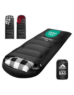 Saco de Sueño Flannel MEREZA XL para Climas Fríos 0-10C