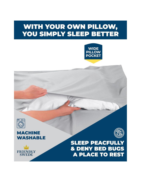 Saco de Dormir The Friendly Swede Microfibra Gris 105x220cm