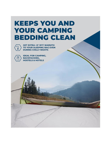 Saco de Dormir The Friendly Swede Microfibra Gris 105x220cm