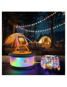Luces de Camping TOHETO 3 en 1 RGB 10m Portátiles
