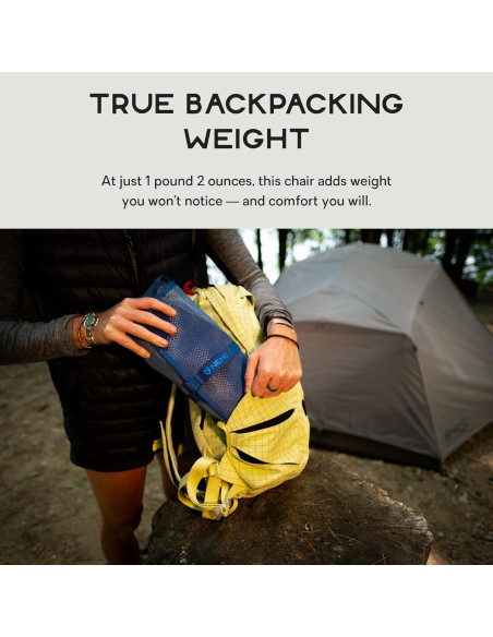 Silla de senderismo reclinable NEMO Moonlite Elite - Gris